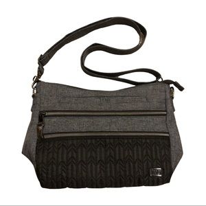 Charcoal Gray Lug Crossbody